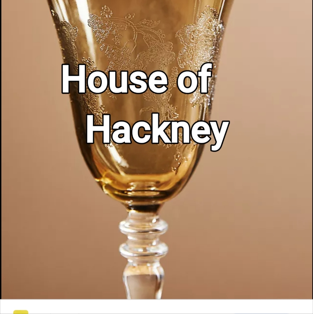 House of Hackney Crystal Brown on Clear stemmed Toast glasses